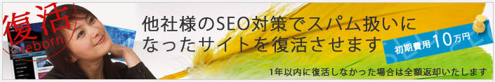 ���Зl��SEO�X�p�������ɂȂ����T�C�g�𕜊������܂��B